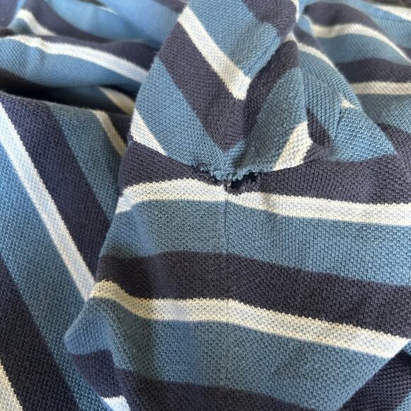 Polo by Ralph Lauren Vtg Mens Sz XL Blue Striped Short Sleeve Polo Shirt Preppy - Picture 5 of 6